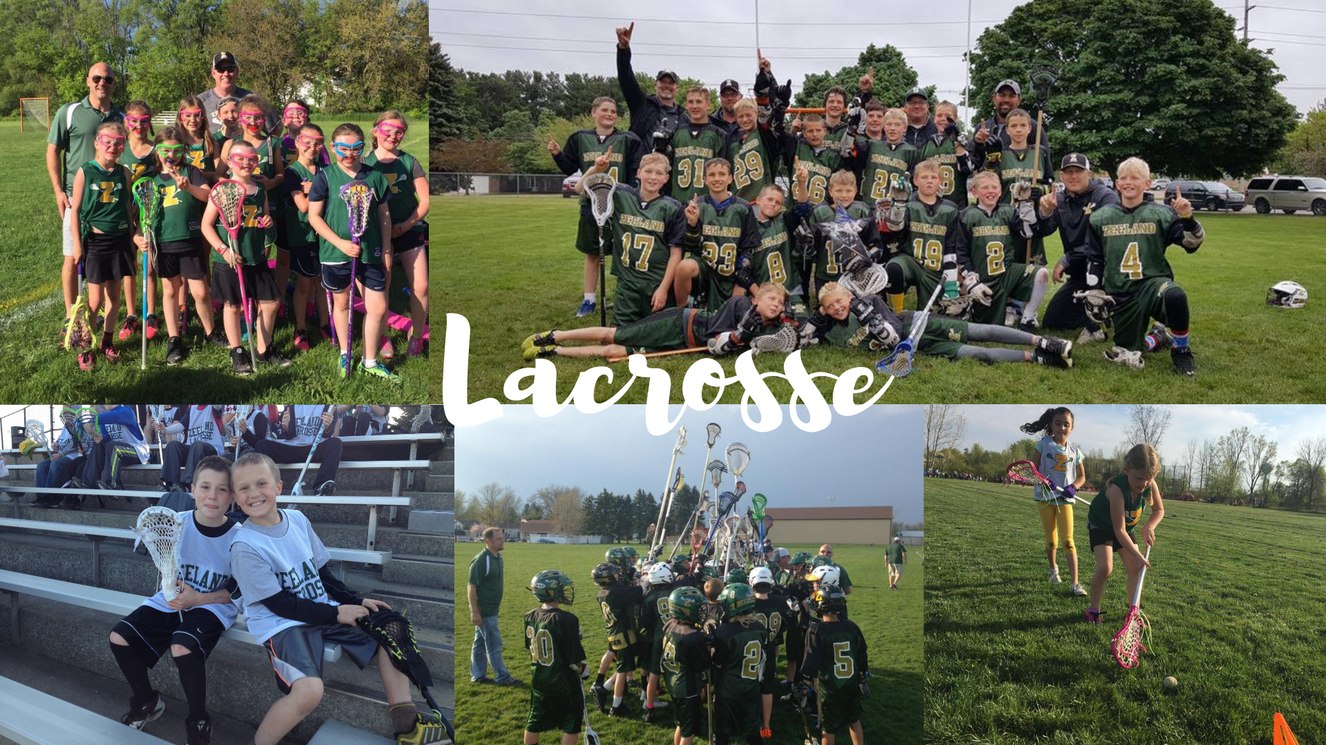 boys and girls playing lacrosse